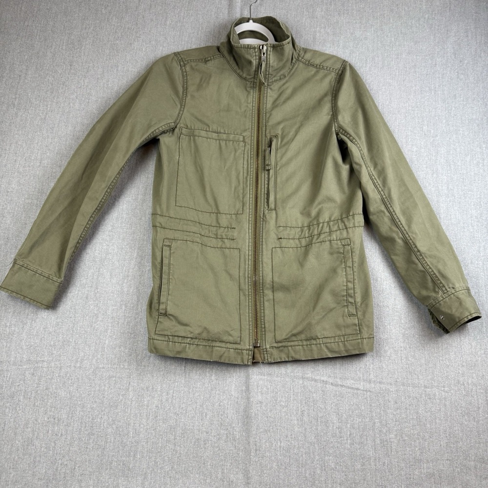 Madewell Fleet Utility Jacket Womens S Army Green‎ Cotton Canvas Pockets Casual